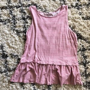 Loft peplum tank